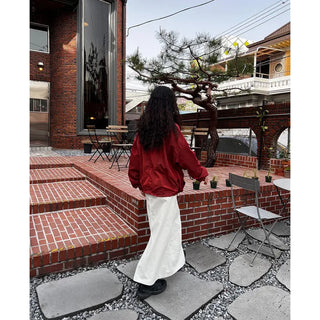 String cotton long skirt