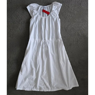 Lace linen long dress