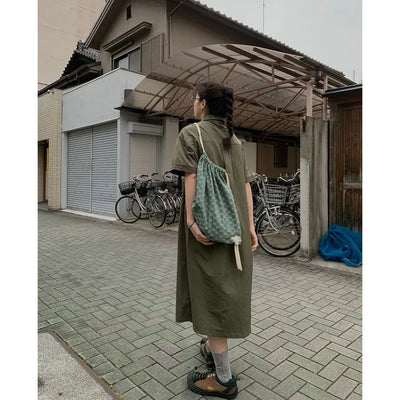 Ribbon print backpack