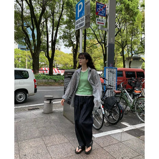 Banding Summer Balloon Denim Pants