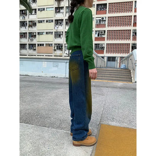 Vintage Wash Denim Pants