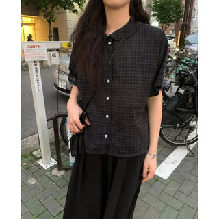 Linen check shirt