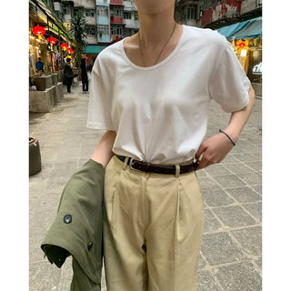 Daily U-neck short-sleeved T-shirt