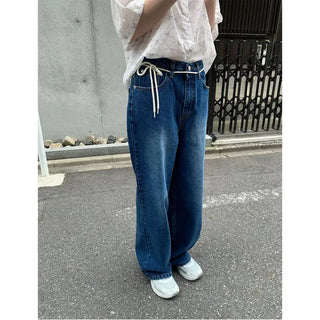 Vintage wide-leg denim pants