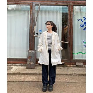 String Hooded Military Jacket Parka