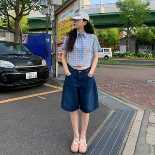 Bermuda shorts denim pants