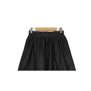 Non-faded denim skirt
