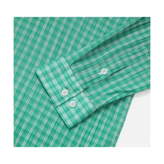Oversized linen check shirt