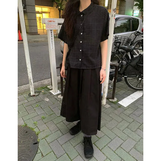 Linen check shirt