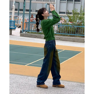 Vintage Wash Denim Pants