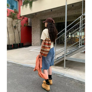 Summer check hooded shirt