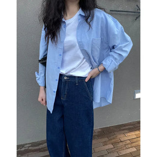 Basic plain short-sleeved T-shirt