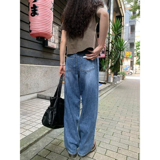 Summer wide denim pants