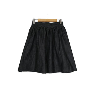 Non-faded denim skirt