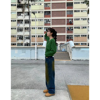 Vintage Wash Denim Pants