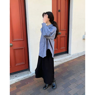 Basic long flared skirt