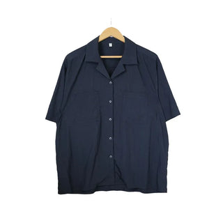 Casual oversized short-sleeved shirt