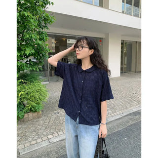 Perforated blouse