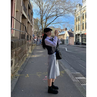 Wool knit vest