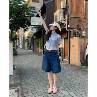 Bermuda shorts denim pants