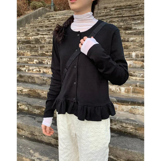 Pleated panty cardigan