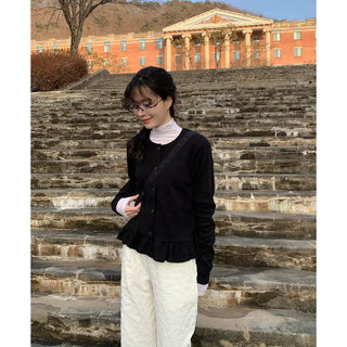 Pleated panty cardigan