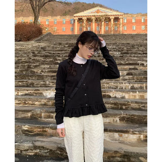 Pleated panty cardigan