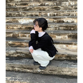 Pleated panty cardigan