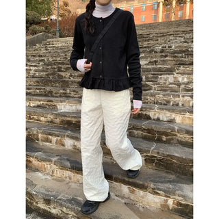 Pleated panty cardigan