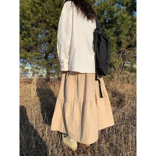 Tiered long skirt