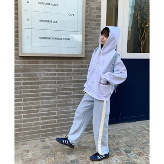 Button-up oversized hoodie