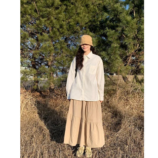 Tiered long skirt