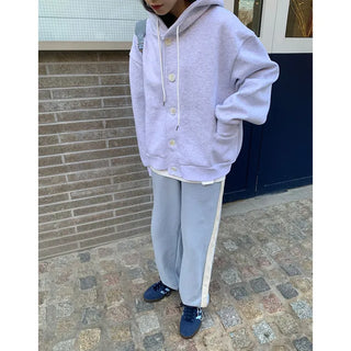 Button-up oversized hoodie