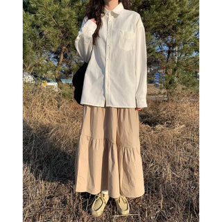 Tiered long skirt