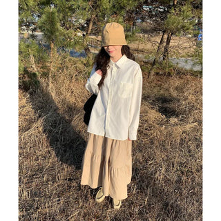 Tiered long skirt