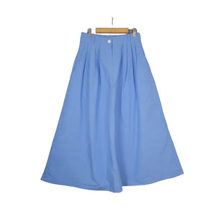 Back elastic cotton long skirt