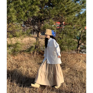 Tiered long skirt