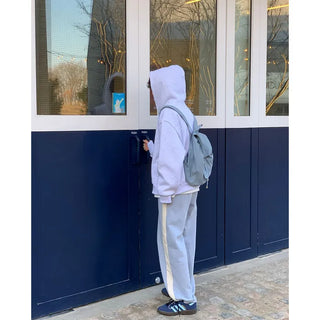 Button-up oversized hoodie