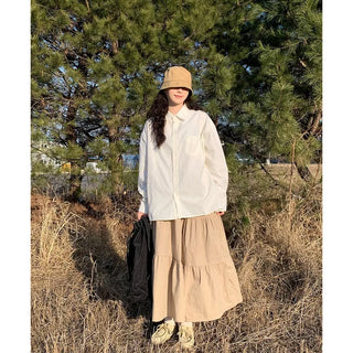 Tiered long skirt