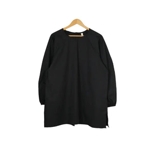 Oversized slit puff blouse