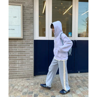 Button-up oversized hoodie