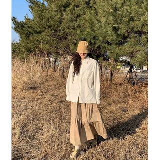 Tiered long skirt