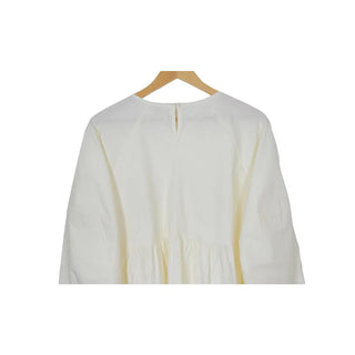 Oversized slit puff blouse