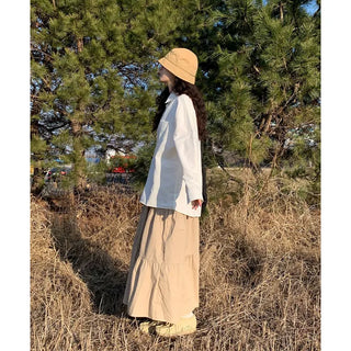 Tiered long skirt