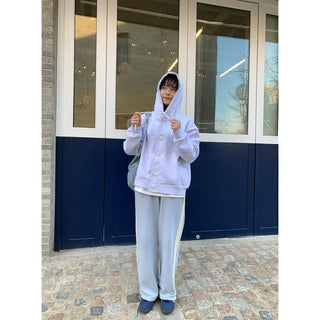 Button-up oversized hoodie