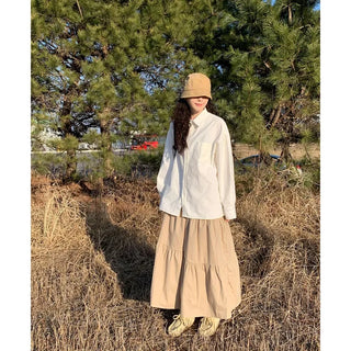 Tiered long skirt