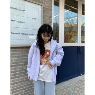 Button-up oversized hoodie