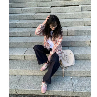 Oversized check shirt