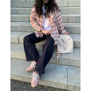 Oversized check shirt