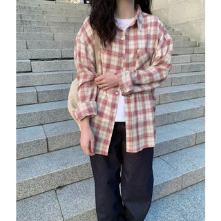 Oversized check shirt